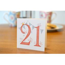 hand drawn 21st birthday card